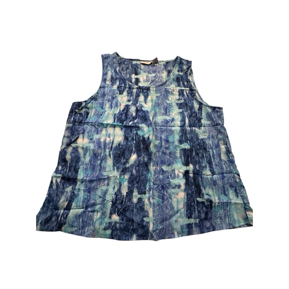 Chicos Blouse‎ Womens Size 3 USA 16 Top Shirt Tie-Dye Sleeveless Lightweight EUC